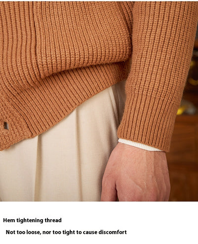 Cardigan Tejido de Cuello Verde Estilo Retro Cálido y Casual - Image 17