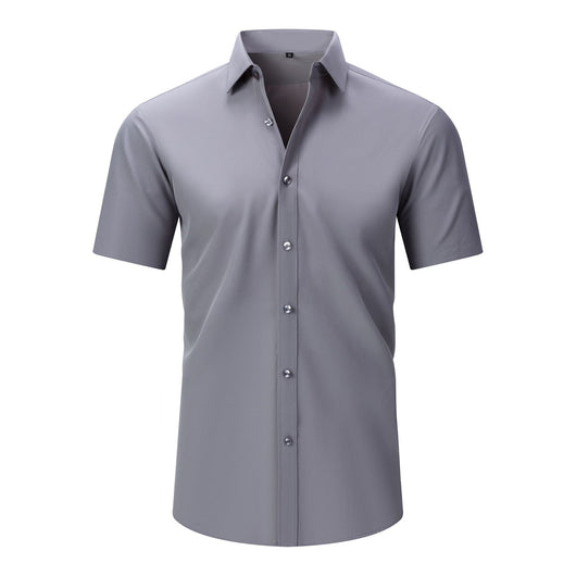 Camisa Elástica Manga Corta para Hombre Talla Grande - Image 8