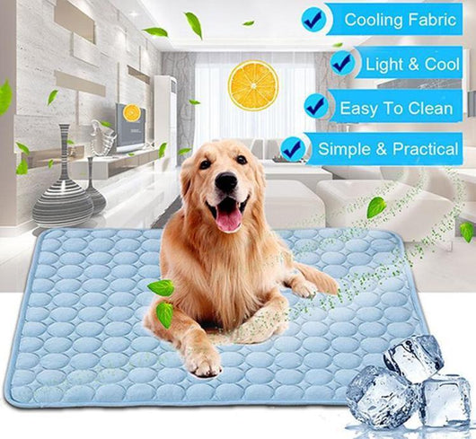 Cama Refrescante de Seda Helada para Perros y Gatos
