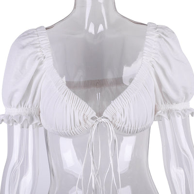 Blusa de manga corta con volantes - Image 32