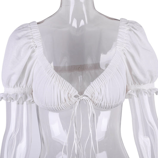 Blusa de manga corta con volantes - Image 32