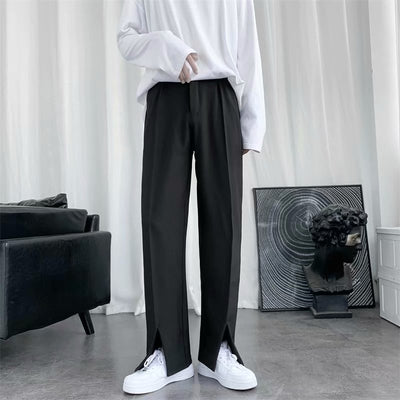 Pantalones Rectos con Aberturas Laterales y Efecto Acampanado - Image 3