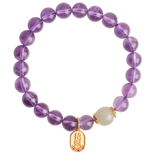 Pulsera de Amatista con Cuentas Naturales para Mujer - Image 4