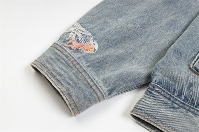Chaqueta Denim con Costuras de Encaje y Detalles Rotos - Image 19