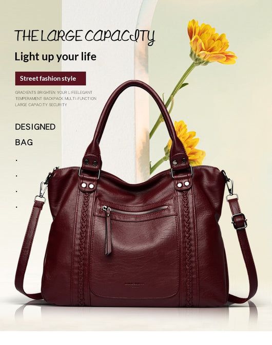 Bolso Bandolera de Cuero Genuino Vintage para Mujer - Image 14