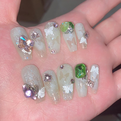 Uñas Postizas Adhesivas con Diseño Psicodélico Onírico - Image 4
