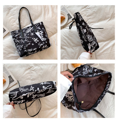 Bolso Canvas Grande con Diseño Graffiti para Mujer - Tendencia Urbana - Image 6