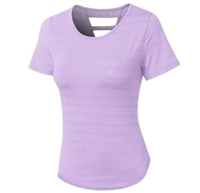Ropa Yoga Suelta para Mujer con Mangas Cortas - Image 12