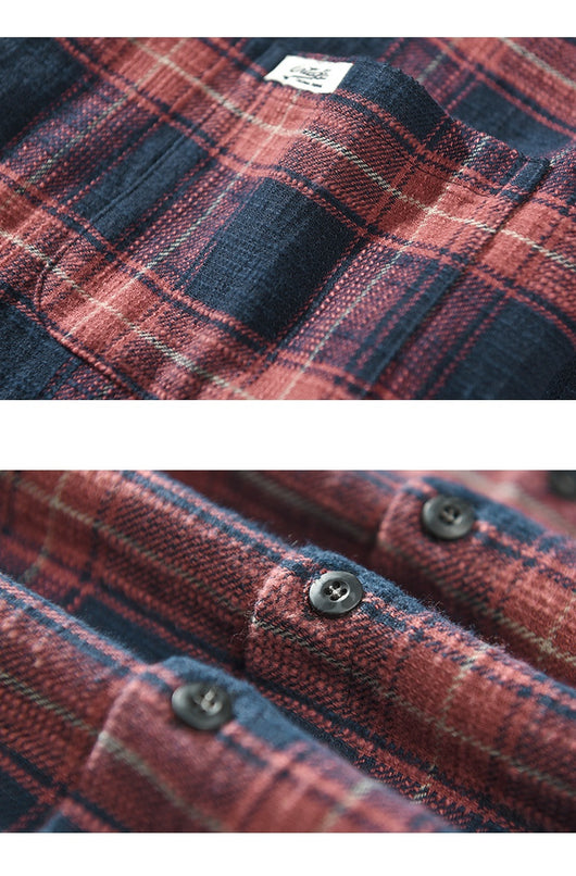Camisa Casual de Cuadros para Hombre - Manga Larga Primavera Otoño - Image 14