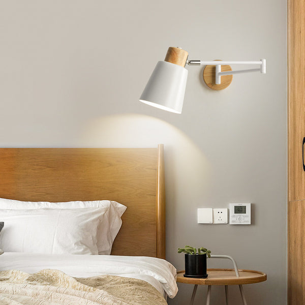Lámpara de Pared Articulada con Soporte para Pinceles - Diseño Creativo Retráctil