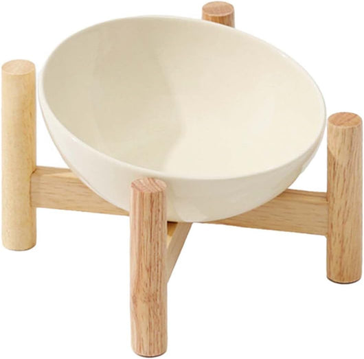 Comedero Elevado para Gatos con Soporte de Madera - Cuencos Cerámicos Antideslizantes - Image 5