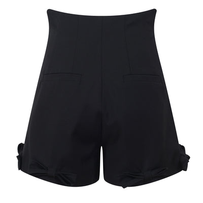 Shorts Talle Alto Slim con Detalles de Moños Brillantes - Image 2