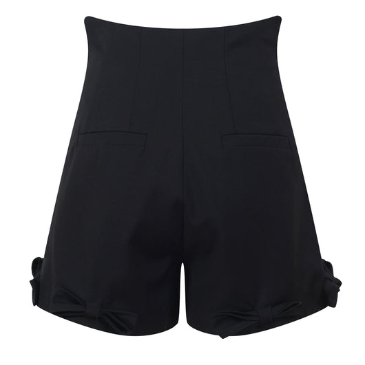 Shorts Talle Alto Slim con Detalles de Moños Brillantes - Image 2