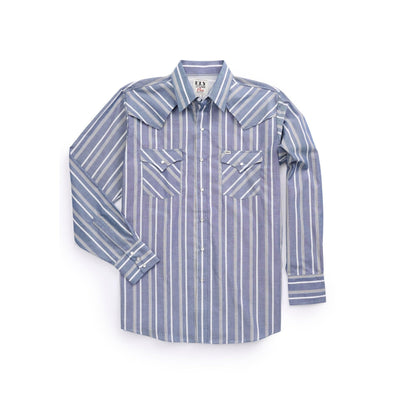 Camisa Occidental a Rayas de Manga Larga para Hombre - Image 12