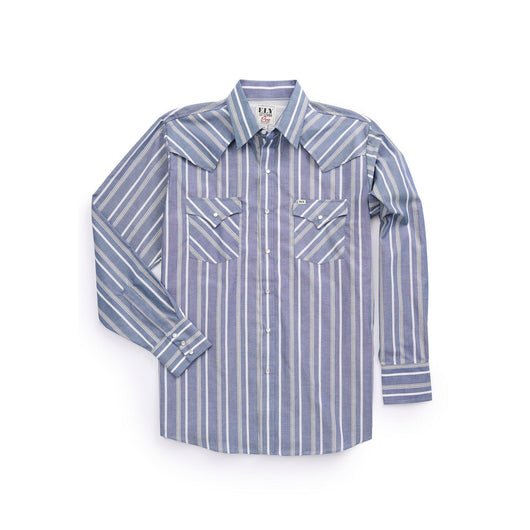 Camisa Occidental a Rayas de Manga Larga para Hombre - Image 12