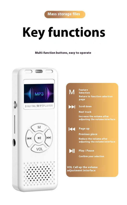 Reproductor MP4 Walkman con Bluetooth, Grabadora de Voz y Lápiz Inteligente - Image 17