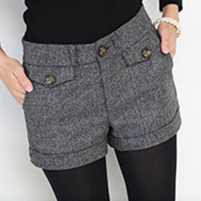 Shorts de Lana a Cuadros para Mujer - Estilo Casual y Elegante - Image 10