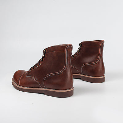 Botas Militares Martin de Cuero Engrasado para Hombre - Estilo Retro Worker - Image 29