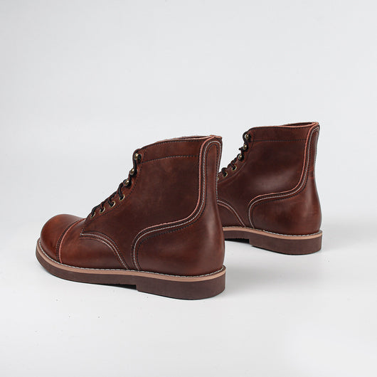 Botas Militares Martin de Cuero Engrasado para Hombre - Estilo Retro Worker - Image 29