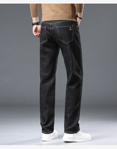 Pantalones Vaqueros Gruesos Forrados en Fleece para Hombre Talla Grande - Image 33