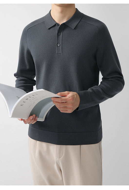 Suéter de Punto Casual en Lana de Cordero - Diseño Liso y Moderno - Image 17
