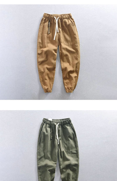 Pantalones Cortos Casuales de Algodón y Lino Relajados para Hombre - Image 14
