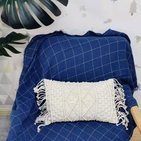 Almohada Lumbar Nórdica Tejida para Oficina y Hogar