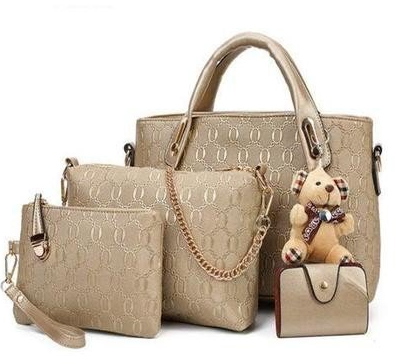 Juego de 4 Bolsas de Moda Coreana con Diseño en Relieve para Mujer - Image 12