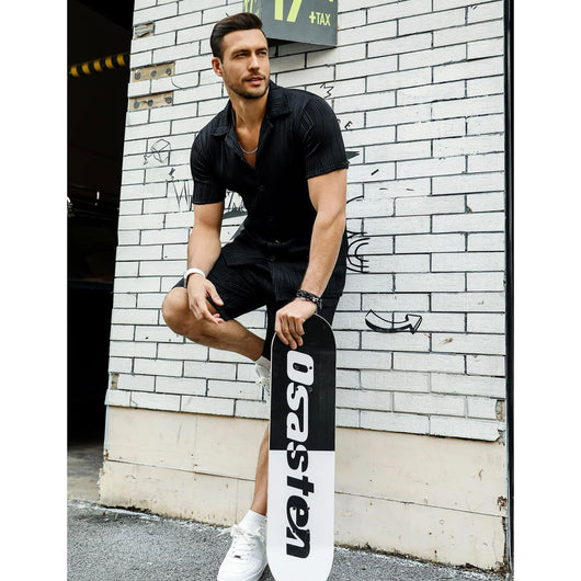 Conjunto Deportivo Hombre: Camiseta y Shorts con Patrón Onda Transpirable - Image 15