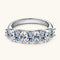 Light Luxury Ins Style 925 Silver Plated Moissanite Ring White 4 US Size