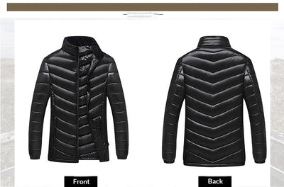 Abrigo Acolchado Largo para Hombre Talla Grande - Image 12