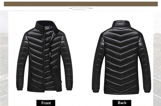 Abrigo Acolchado Largo para Hombre Talla Grande - Image 12