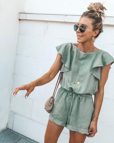 Shorts con Cuello Redondo y Mangas Volantes - Image 10