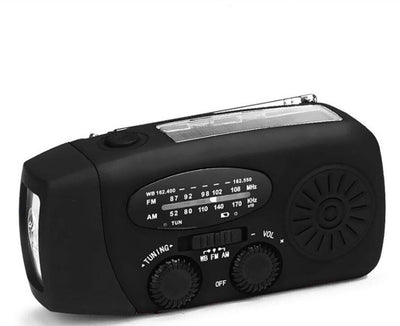 Radio Linterna Multifunción con Carga Solar y Manivela USB - Image 10