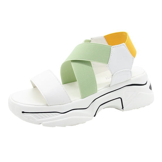 Sandalias de Playa Minimalistas con Bloques de Color