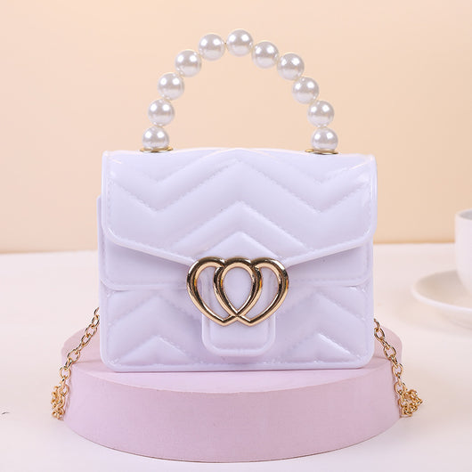 Bolso Mini Bandolera de Perlas y Cadena Jelly