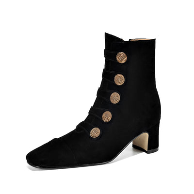 Botas Retro de Tacón Alto para Mujer - Estilo Otoño con Cremallera Lateral - Image 8