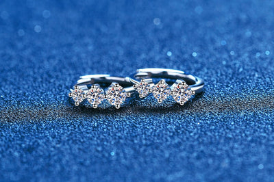 Aretes de Plata Esterlina 925 con Moissanita - Diseño Elegante Chapado en Platino - Image 14