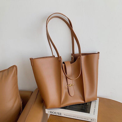 Bolso Tote de Cuero Genuino Gran Capacidad para Mujer - Image 7