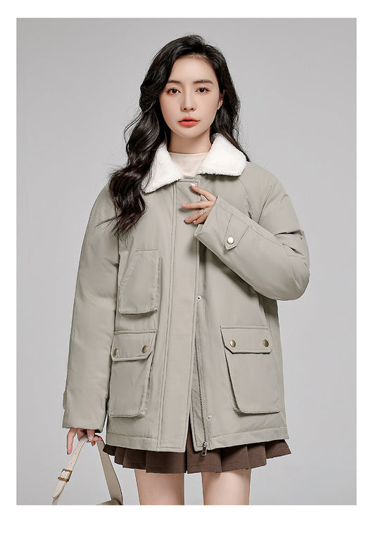 Chaqueta Acolchada Suelta Estilo Coreano en Algodón - Image 14