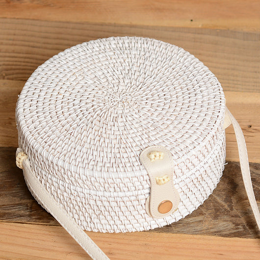 Bolsa Tejida de Ratán y Paja con Detalles en Cuero PU - Image 3