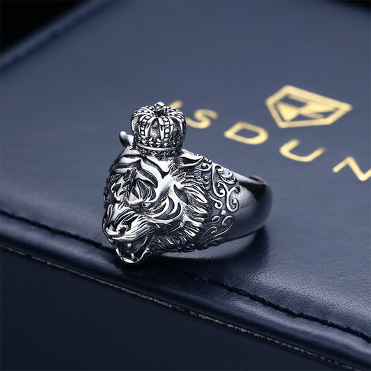 Anillo de Plata Tailandesa Retro con Apertura para Dedo Índice - Image 2