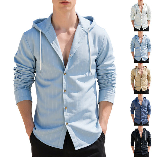 Cardigan Slim Fit con Capucha para Hombre - Casual y Versátil - Image 2