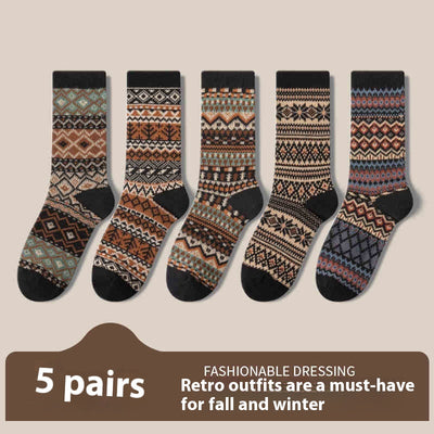 Calcetines Étnicos Retro Desodorizantes para Mujer - Image 9