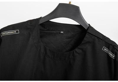 Playera Hip-hop Suelta Funcional Estilo Oscuro para Hombre - Verano - Image 14