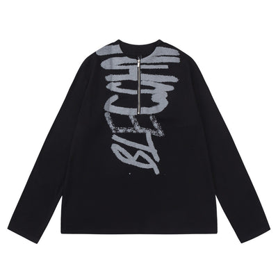 Playera Manga Larga Cuello Redondo Hombre Diseño Graffiti Abstracto - Image 2