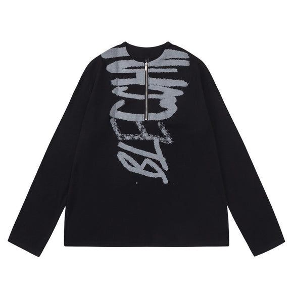 Playera Manga Larga Cuello Redondo Hombre Diseño Graffiti Abstracto
