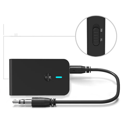 Adaptador Bluetooth 5.0 2 en 1 - Transmisor y Receptor Inalámbrico para TV y Computadora