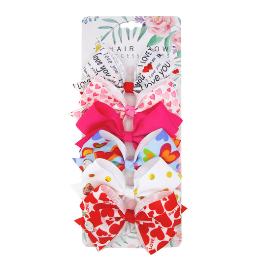 Set de Broches para Cabello con Moño de Corazón para Niñas - Image 7