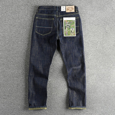 Pantalones Vaqueros Vintage de Algodón Teñido para Hombre - Image 2